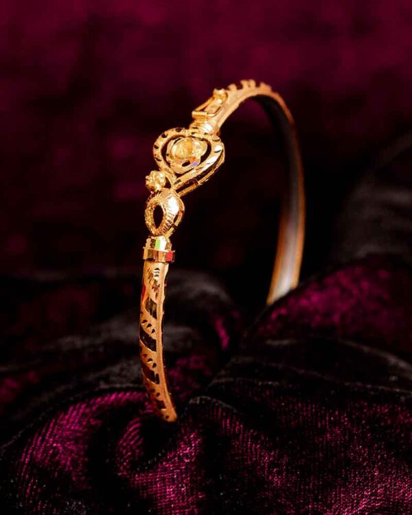 Delicate engraved gold bangles